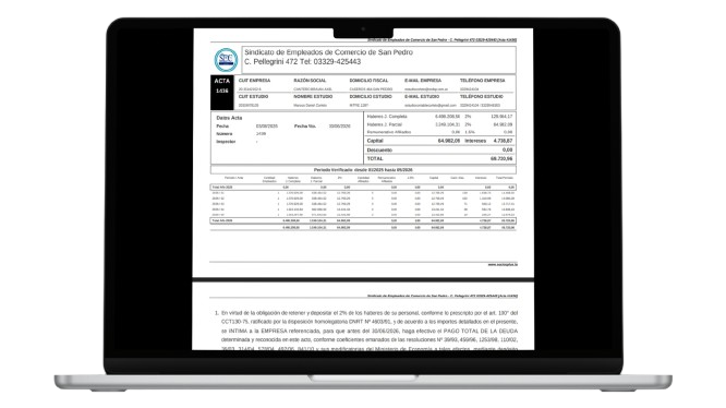 Fiscalización para sindicatos