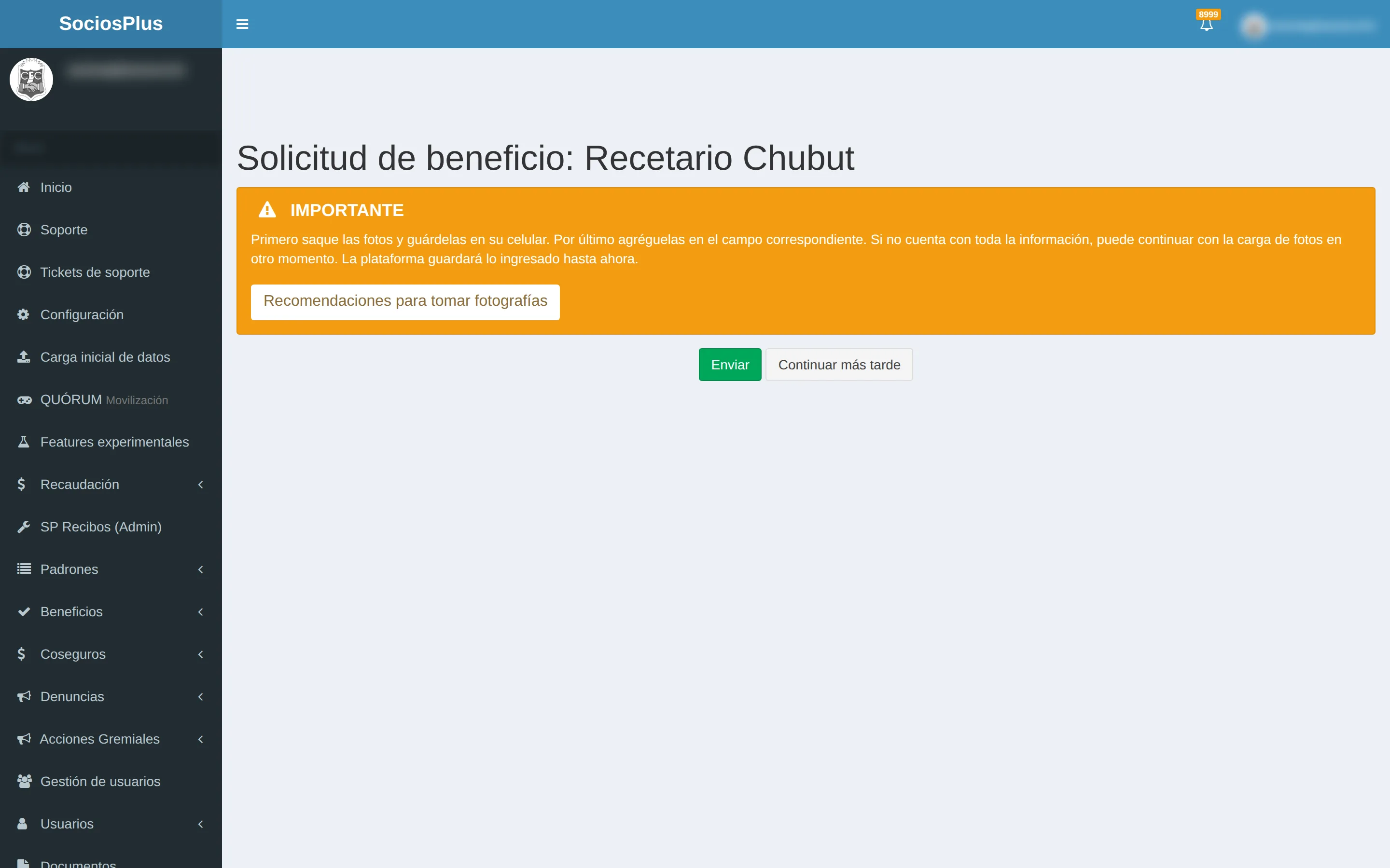 Pantalla de SociosPlus en escritorio: Cómo cargar (o eliminar) documentación propia de la organización en un beneficio otorgado