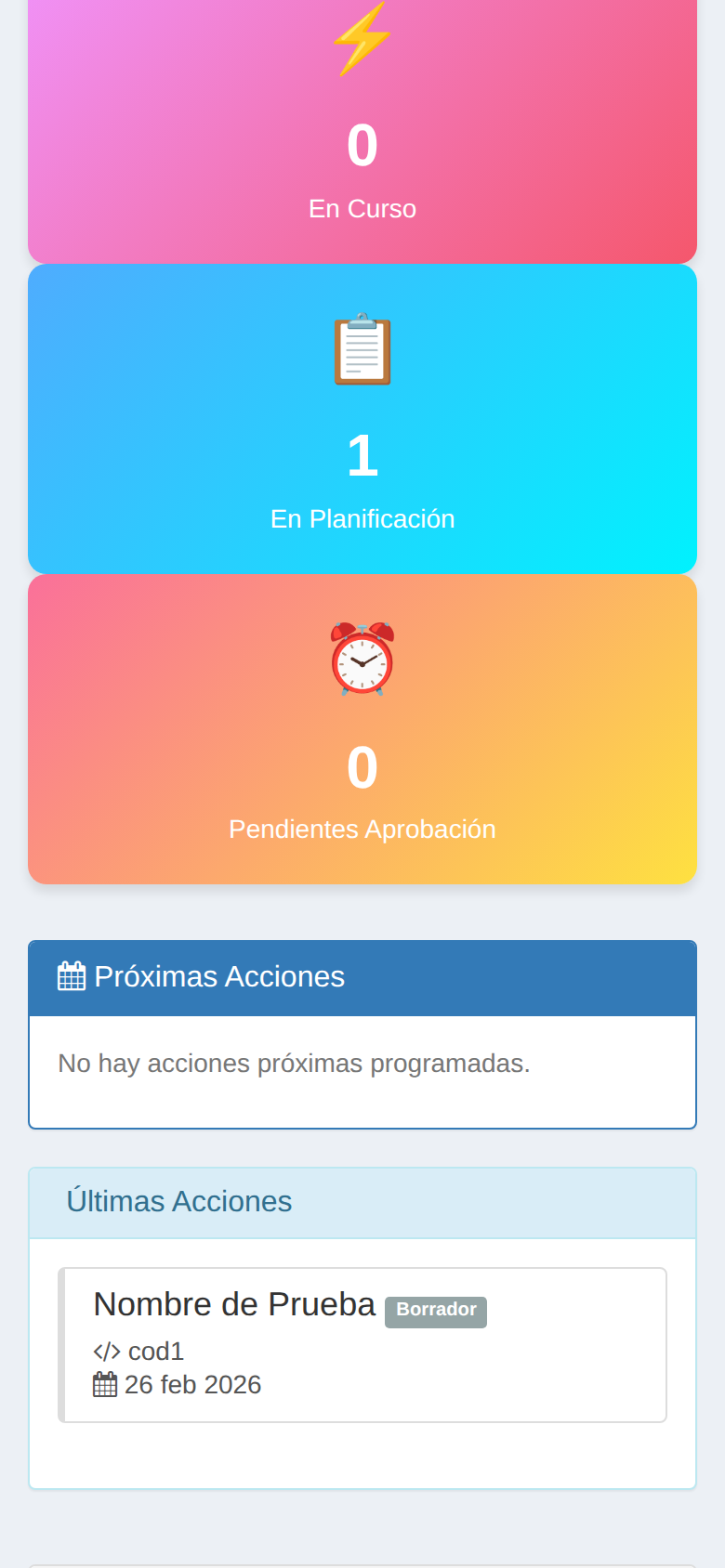 Pantalla de SociosPlus en el celular: Cómo ver dashboard de acción gremial — paso 2 de 2