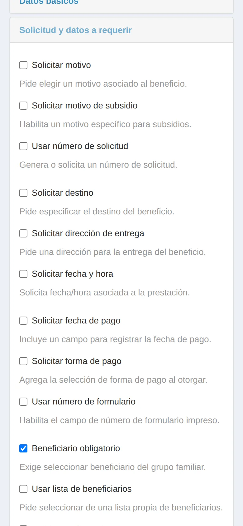 Pantalla de SociosPlus en el celular: Usar lista propia de familiares a cargo en un beneficio
