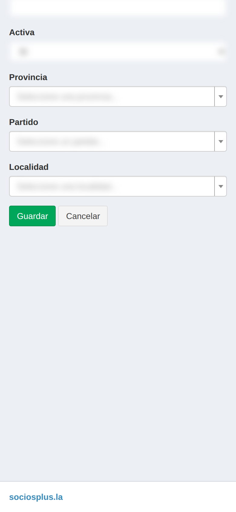 Pantalla de SociosPlus en el celular: Cómo crear delegación — paso 2 de 2